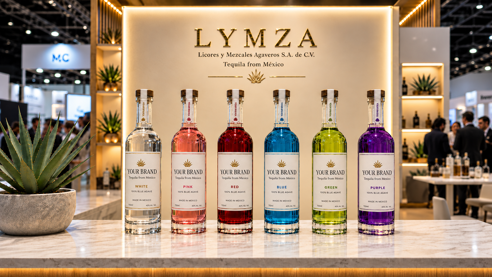 LYMZA White Label tequila — colores y expresiones únicas para marcas privadas