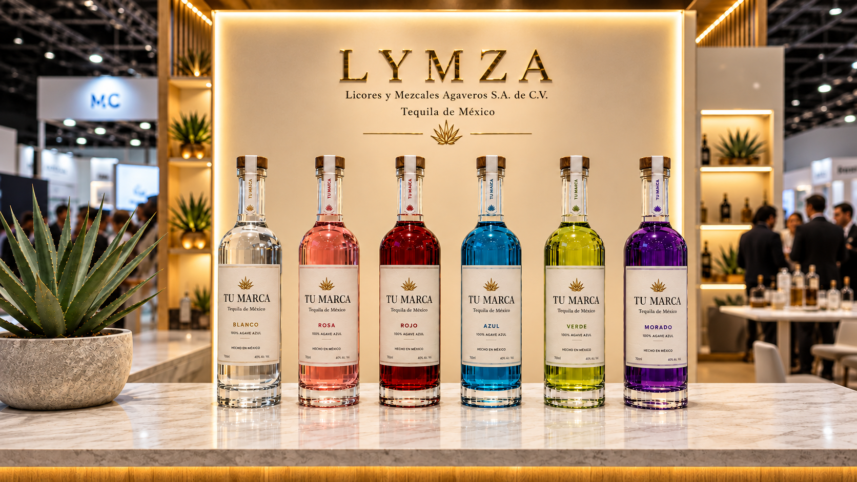 LYMZA White Label tequila — colores y expresiones únicas para marcas privadas